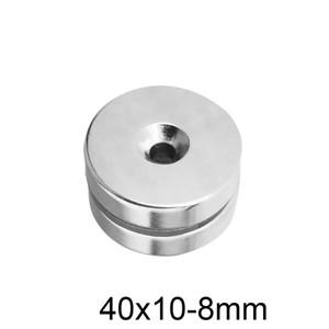 40x10-8mm 강한 자석 40*10 구멍 8mm 라운드 자기 가정용 냉장고, 사무실 DIY