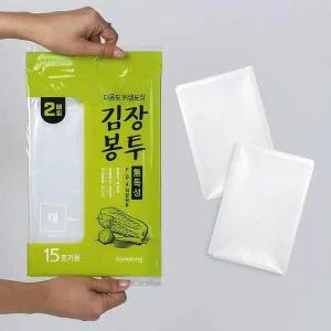 [콩심팥심]두꺼운 국산 투명비닐 김장봉투 대형 개별포장 24매 이불비닐