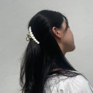진주핀 올림머리 대왕집게핀 웨딩 드레스핀 자개 진주핀  포인트핀  올림머리핀  드레스핀