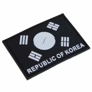 태극기 자수 와펜 검정색 야광 뱃지 스티커 애국 심볼 패치 자수와펜 태극기패치