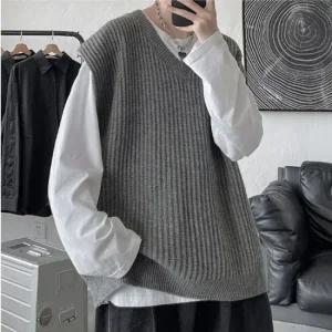 TC 코트 재킷 안에 코디 부드러운 소재 데일리 니트조끼 니트조끼 니트베스트 댄디한조끼