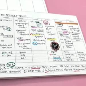 주간 계획 수첩 미니 다이어리 관리용 플래너 작은 메모장 스케줄러 공부