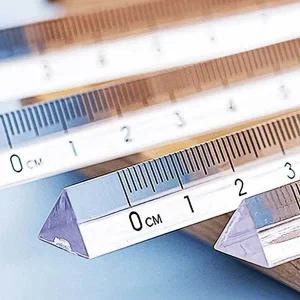 [셀러에이드]투명 삼각자 제도용 제도용품 수공구 20cm