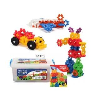 고품질 사각 미니블럭 220PCS 블록끼우기 조립 창의력 장난감 (WCE2F20)
