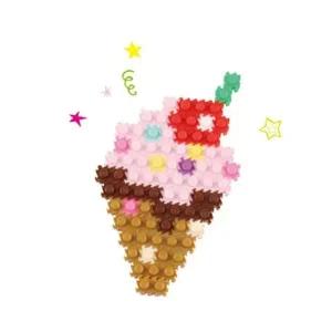 고품질 유니 블럭 아이스크림 X3개 디폼 미니 9mm 블록 놀이 (WCE5EB9)