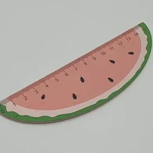 수박 모양 자 15cm 캐릭터 초등학생 학용품 과일 캐릭터 학용품 문구용 디자인자