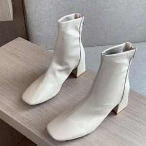 3컬러 뒷지퍼 삭스부츠 여성부티부츠 앵클 패션슈즈 여름장화레인부츠 패션레인부츠
