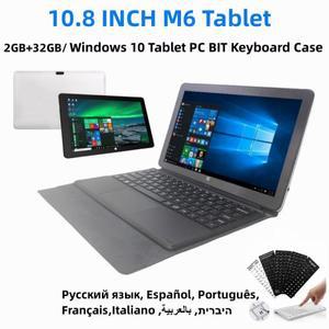 10.8 인치 2GB RAM 32GB ROM, 윈도우 10 태블릿, 64 비트 Z8300 1366 x 768IPS HDMI 호환 배터리, 6600mAh