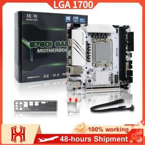 100% 새로운 JGINYUE B760i 마더보드 LGA 1700 mini ITX는 Core 12th 13th 시리즈 프로세서 DDR4 메모리 B7
