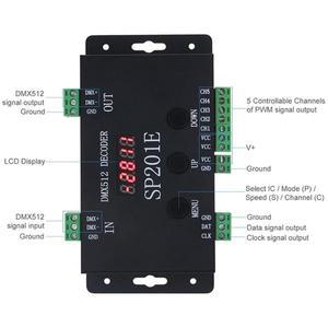 FULL-2X SP201E DMX512 WS2812B DMX-SPI 컨트롤러 디코더, 다중 IC 지원