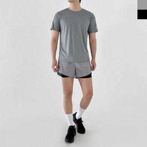 고품질 KWW 1000 남자 아이스 반팔 레깅스 투인원 3부 쇼츠 세트 머슬 남자내복 남녀 얇은 (WFJ8OC8)