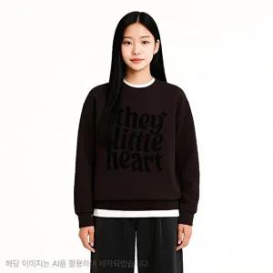 [셀러허브 1]더데이걸 HC37 쉐이킹 레터 루즈핏 맨투맨 THE DAY GIRLS 여아 주니어 아동복 TGMA25T03