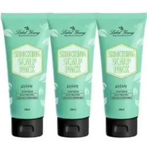 [라벨영][3개세트] 쇼킹두피팩 200ml / 두피각질+냄새+결점 토탈케어 두피 홈스케일링 제품
