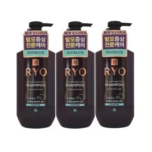 려 자양윤모 9EX 탈모증상전문케어 샴푸 민감성 400ml x 3개 