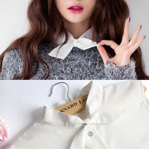 레이어드 넥케이프 넥카라 페이크 포인트 악세사리 큐빅 쉬폰 레이스 남방 셔츠 블라우스 목만있는 II