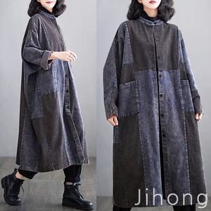 지홍 981 야상 가오리핏 집업 점퍼 빅사이즈 루즈핏 미시 마담 가디건