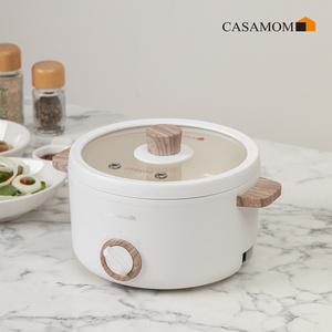 까사맘 세라믹 멀티 쿠커 1.5L 미니 전골 샤브샤브 라면 전기 냄비