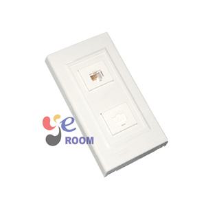 대각형 매입아울렛 2PORT / CAT.5E CAT.6 / 랜콘센트 랜아울렛 2구