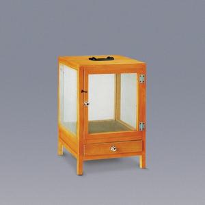 (JLS) 목제 곤충사육상자 (300x300x450mm 1면 유리 3면 철망 오물받침서랍) 곤충관찰상자