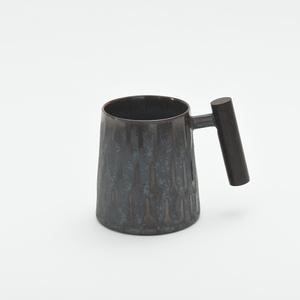 고원 계수나무 머그컵 500ml 러스트 해머무늬 도자기 머그잔