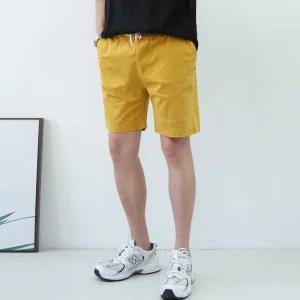 [쿼터]빅사이즈(M-4XL) 남자 스판 밴딩 린넨 반바지 7컬러