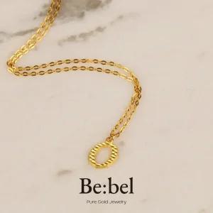 순금목걸이 3.75g 24k 남자 여자 디자인 이니셜 O 비벨 한돈 1돈