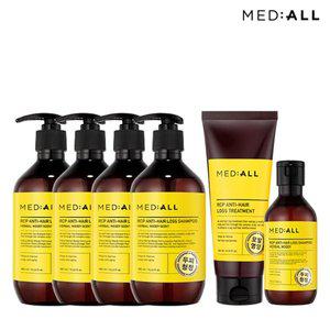 [기타]메디올 두피청정 샴푸(480ml4+100ml)+트리트먼트 200ml (우디허벌향)