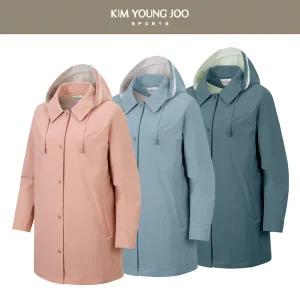 [김영주 골프][봄가을용]김영주스포츠 여성 스판 롱후드 자켓 WJ302