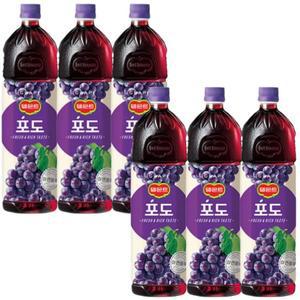 [델몬트] 롯데칠성 델몬트 포도 주스 1.5L x 6페트 HN