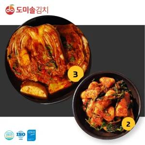 도미솔 포기 김치3kg+총각  김치2kg