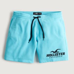 hollister 플리스 로고 그래픽 반바지 9인치