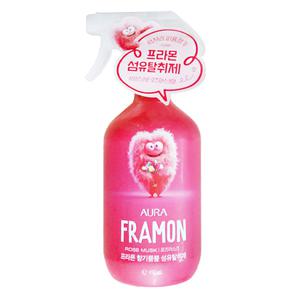 엘지 아우라 프라몬 향기뿜뿜 섬유탈취제 로즈머스크 490ml 1개 섬유탈취