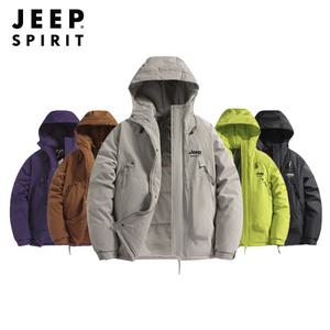 지프 JEEP SPIRIT 남녀공용 3in1 미디패딩 아웃도어 패딩 가을 겨울 바람막이 등산 런닝 운동 JP890