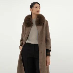 폭스카라 헤링본 핸드메이드 코트 LFLCMA05_BR