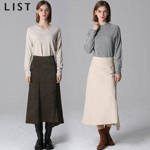[리스트]LIST)] 코듀로이 언밸런스 플레어 스커트