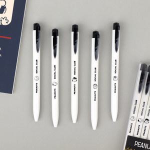 대박문구 피너츠 스누피 75주년 투파트 검정 볼펜 세트(5개입)