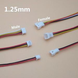 20 대/몫 마이크로 JST 1.25MM 2핀/3핀/4핀 암수 커넥터 플러그(와이어 케이블 포함) LED 스트립