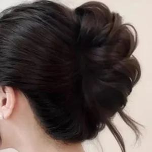 4C 올림머리 집게부분가발 붙임 묶은 피스 뒤통수 볼륨 핀 내추럴컬러 똥머리 고정 여름