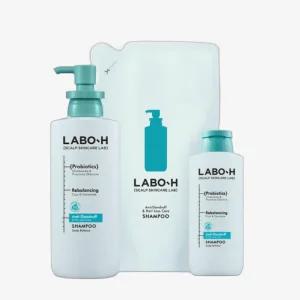 라보에이치 비듬 두피 댄드러프클리닉 샴푸 탈모증상완화 대용량 400ml+400ml리필+180ml
