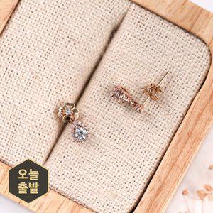 [하나다이아몬드]1부 다이아몬드 귀걸이 14K 18k 프로포즈 선물 기념일 선물 알리 HNDER01906