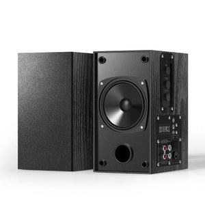 엘리마비 30W X 2 전동 책장 스피커 - 턴테이블, TV, PC, 레코드 플레이어 스피커용 3.5-RCA 입력, 4인치 우퍼 및 벽 장착형 스피커