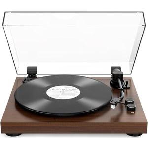 블루투스 출력 연결 지원 2단(33 및 45RPM) RCA 출력 라인 바이닐 레코드 플레이어(마그네틱 카트리지 내장 포노 프리앰프 ) 벨트 드라이브 턴테이블