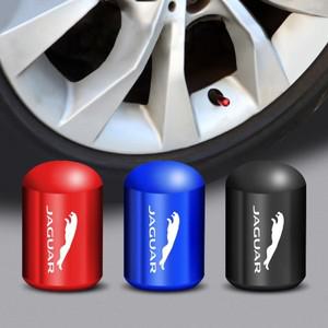 코나 엠블럼 4Pcs 3D 알루미늄 합금 자동차 바퀴 타이어 공기 밸브 먼지 캡 림 액세서리 Jaguar XE F-Type