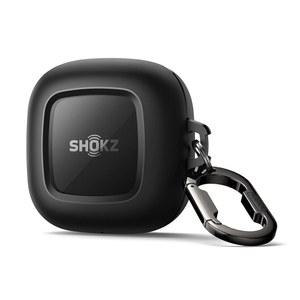 SURICH for SHOKZ OpenFit 케이스 커버, 오픈 이어버드용 충격 방지 마그네틱 진정한 무선 블루투스 헤드폰, 뚜껑 잠금 및 카라비너가 포함된 보호 블랙