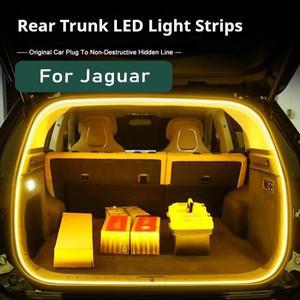 Jaguar E-PACE XE XF XFL F-Pace 액세서리 분위기 뒷 트렁크 LED 라이트 바 스트립 트렁크 인테리어 장식