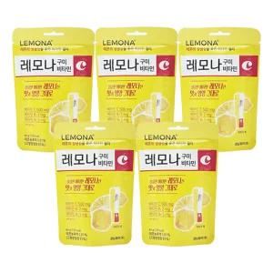 경남제약 레모나 구미 씹어먹는 비타민C 비타민B 젤리 아이 어린이 간식 43g 5개 TB