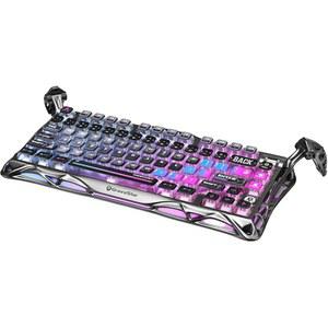 그라바스타 머큐리 K1 프로 무선 기계식 게이밍 키보드, 75% 레이아웃 RGB 커스텀 키보드, 전기 도금 광택 프레임, 핫 스왑 가능 선형 스위치 - 사이버펑크 에디션