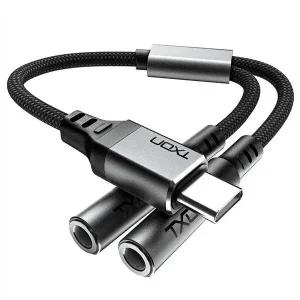 [티엑스온] USB C타입 to 3.5 Y 이어폰젠더