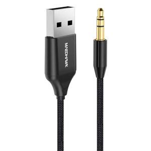 자동차용 MaedHawk Aux-블루투스 리시버, USB-3.5mm 오디오 잭 키트 BT5.3 자동차 스테레오 홈 스피커용 음악 스트리밍 핸즈프리 통화, A2DP