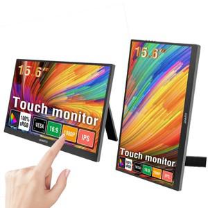 Anmite15.6인치 터치 휴대용 모니터 1080P HDR IPS  USB  C HDMI 전화 노트북 데스크탑 스 PS4 X박스
